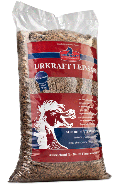 Urkraft-Leinsam Granulat für Pferde & Pony's